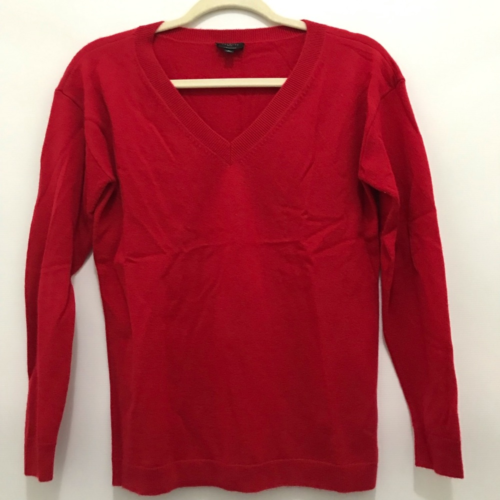 Talbots Red V-Neck Sweater